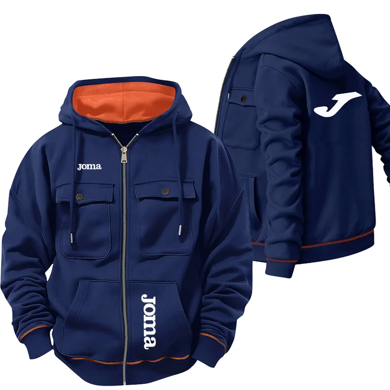 Sudadera con capucha con cremallera estilo noruego Joma |   Chaqueta de invierno unisex más vendida, forro polar para exteriores, vacaciones, gimnasio y Streetwe acogedor diario