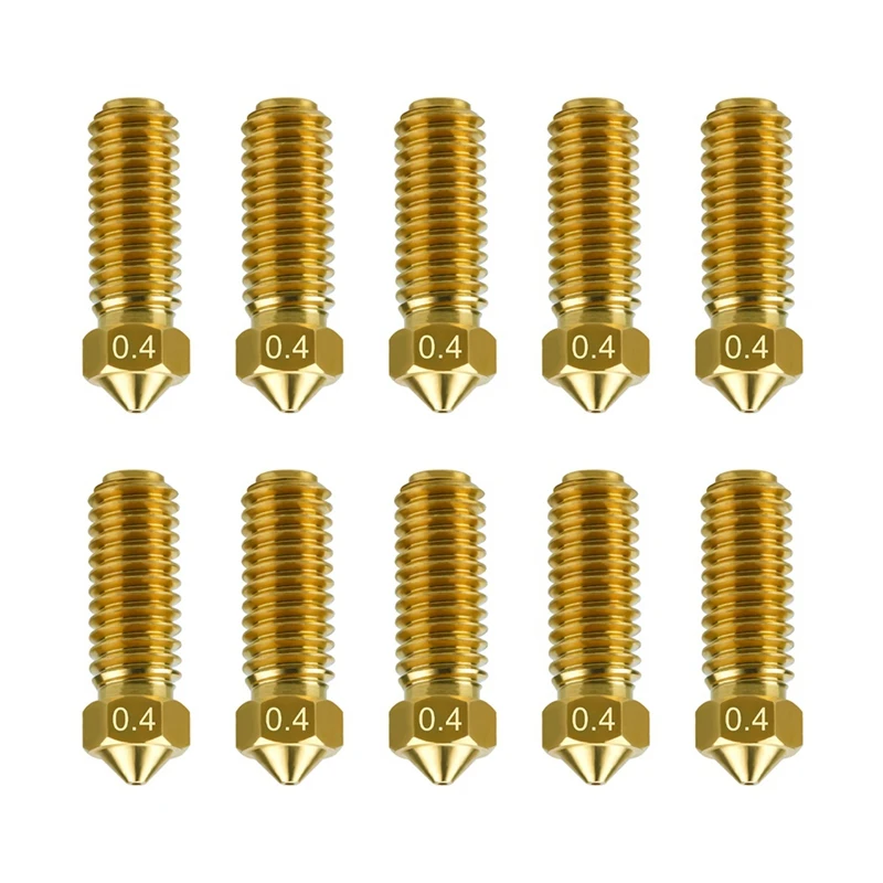 10PCS Brass Nozzles For Anycubic Kobra 3, 3D Printer Parts 0.4Mm High Speed Nozzles Kit For Kobra 3, Kobra 3 Combo