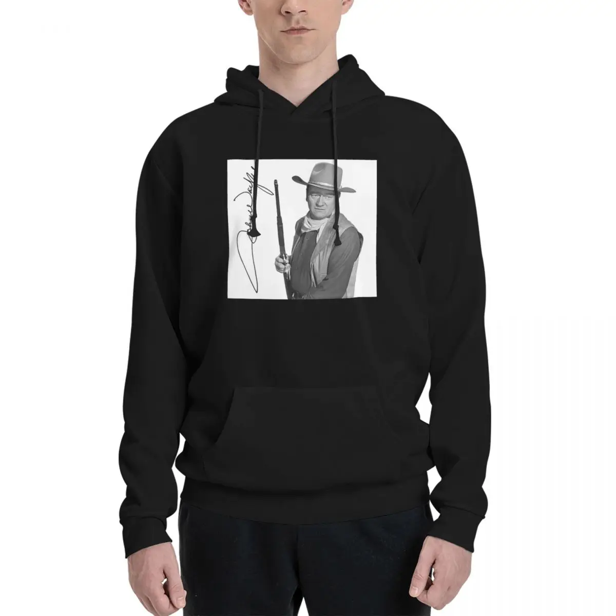John Wayne Signature The Duke Hoodie Hip Hop Pullover Autumn Winter Men's Women's Sweatshirt Long Sleeve Tops