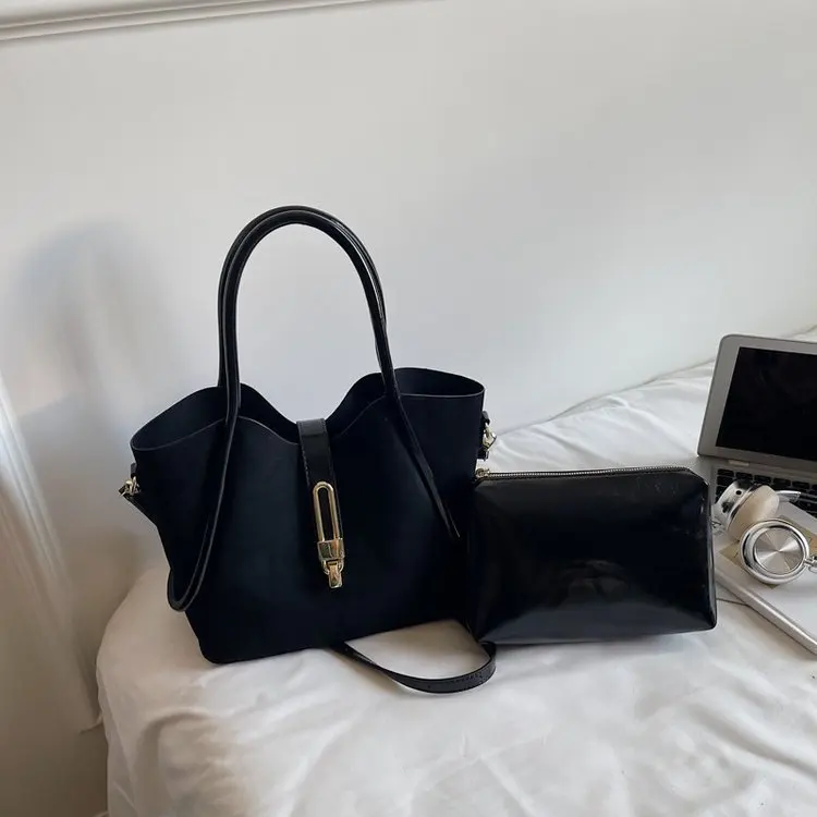 

2025 Fall Vintage Chic Tote Bag for Women, Genuine Leather Large Capacity Multi-way Shoulder Crossbody Purse,Purses and Handbags