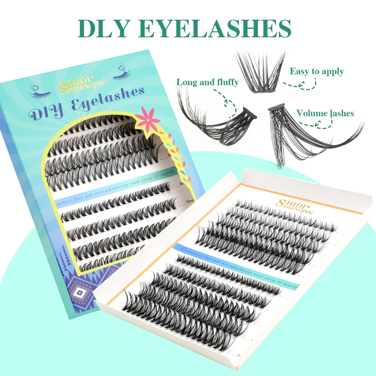 YSDO DIY Einzelwimpern D-Curl Natürliche Wimpernverlängerung Volumen Weiche 3D Nerz Falsche Wimpern Wimpernbüschel Make-up Faux Cils – Detail 2