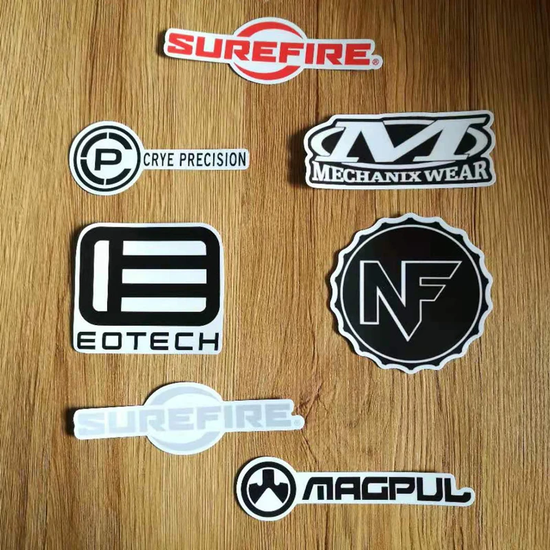Military Accessory Stickers Waterproof Vinyl Logo Pegatinas Surefirer Army Decals Brand for Car Motor Pitcher Fridge Luggage