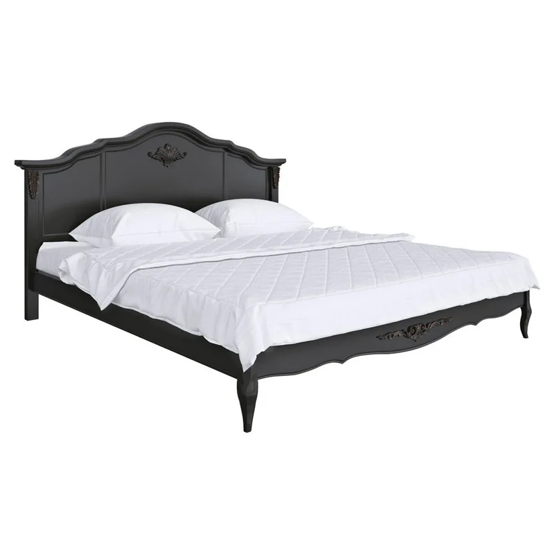 

Solid wood bed French country 1.8 meters rattan bed double high-end villa wedding furniture