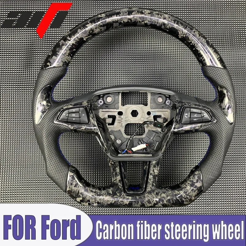 

Для Ford Focus MK3 2015-2018 MK2 2006-2011 MK4 2019-2024 модели перфорированный кожаный руль из углеродного волокна