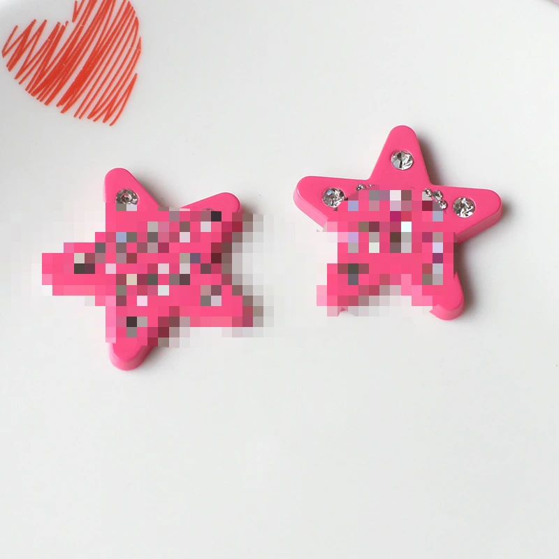 5pcs cute star cartoon resin flatback diy kawaii resin accessories crafts materials scrapbooking embellishment