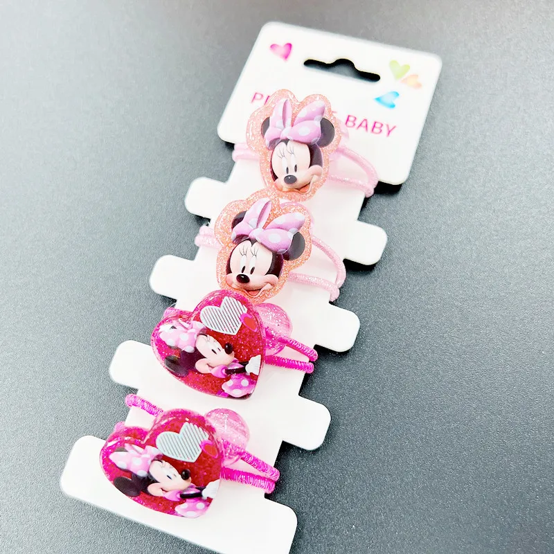 1 random Minimi Mickey hair rope rubber band hair bundle anime Disney children's and girls' accessories headwear gift set