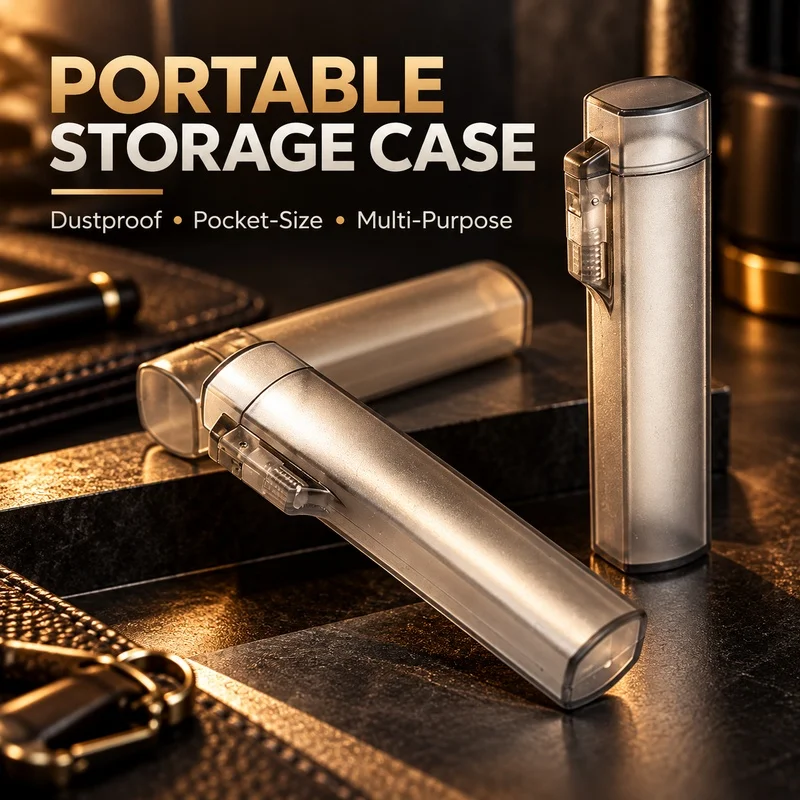 Portable Storage Case for Filter Tips Toothpicks Cotton Swabs, Dustproof Pressure Resistant Pocket Organizer Box