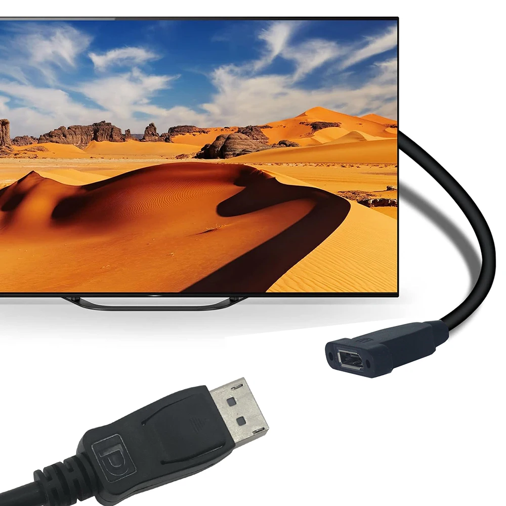 DisplayPort Extension cable 4K 60Hz DisplayPort 1.2 Extender cable DisplayPort Male to Female Kabel cord up to 144Hz/2K