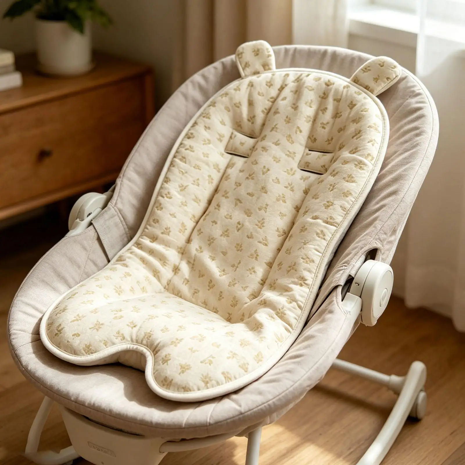 Stroller Cushion Breathable Soft Reversible Stroller Seat Pad for Kid Boys Girls Children Home Indoor Outdoor Walking Shopping