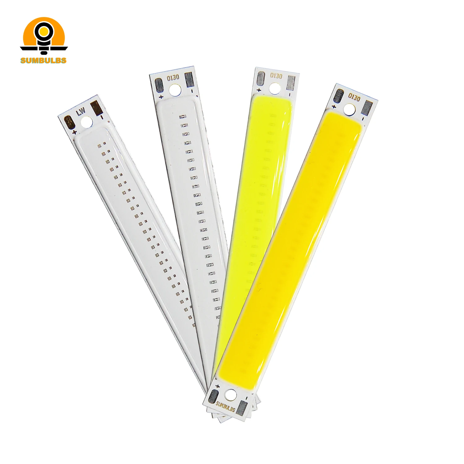 10 SZTUK / LOT Żarówka DC 3V 3.7V 2V COB 60x8mm 1.5W 3W Ciepły zimny biały niebieski czerwony chip LED do samodzielnego montażu na biurku