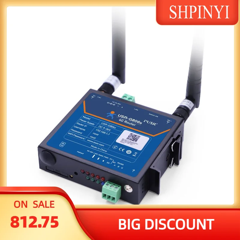 USR-G806s-EAU أوروبا وأستراليا وأمريكا اللاتينية ونيوزيلندا 4G الصناعية LTE راوتر دعم OpenVPN
