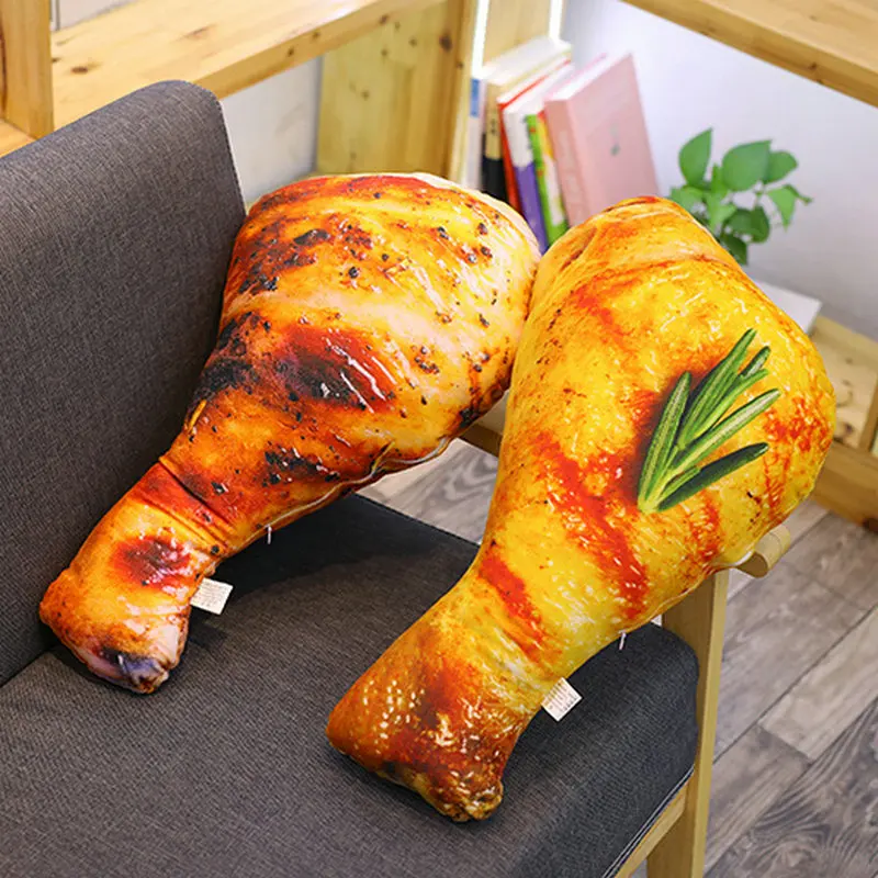 60-110 CM Del Fumetto Vita Reale Cibo Peluche Pollo Pulcino Ala Bacchetta Fritto Cuscino Cuscino Regalo Di Compleanno Amico