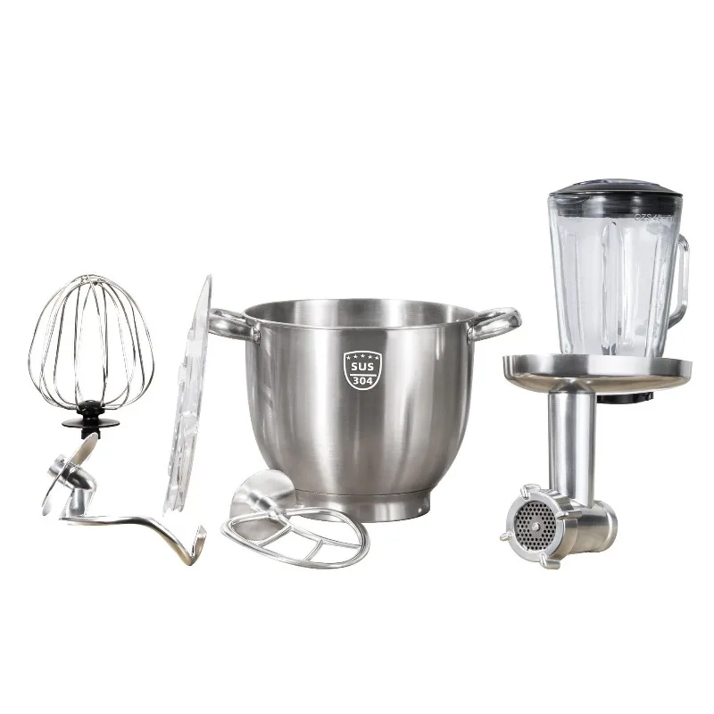 Blender Cooking Machine Accessories 304 Egg Cage and Noodle Hook Stirring Bar Splash-proof Cover 304 Stainless Steel Bowl