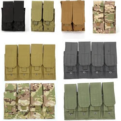Tactical Four Magazine Pouch Single Double Triple Magazine Bag for M6 AR M4 AR15 Rifle Pistol Mag Pouch Molle Hunting Bag