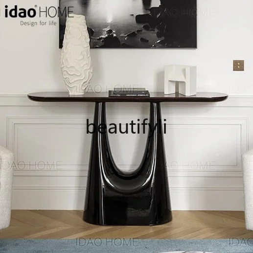 

A16 Light luxury art decorative dining side cabinet entrance console, displaying clothing props, simple and modern fashion