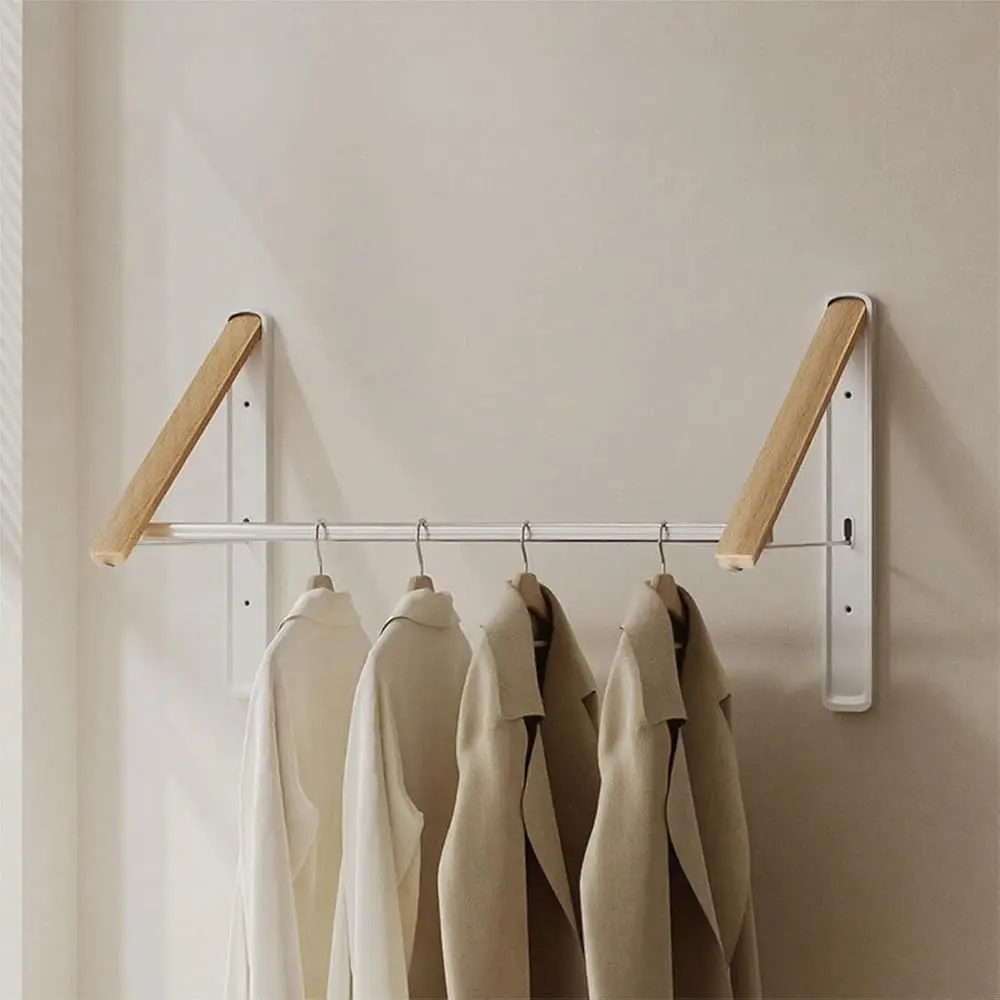 

Free ShippingFree ShippingRetractable Wall Mounted Drying Rack - Foldable Clothes Hanger in Walnut or Oak Color for Laundry Room