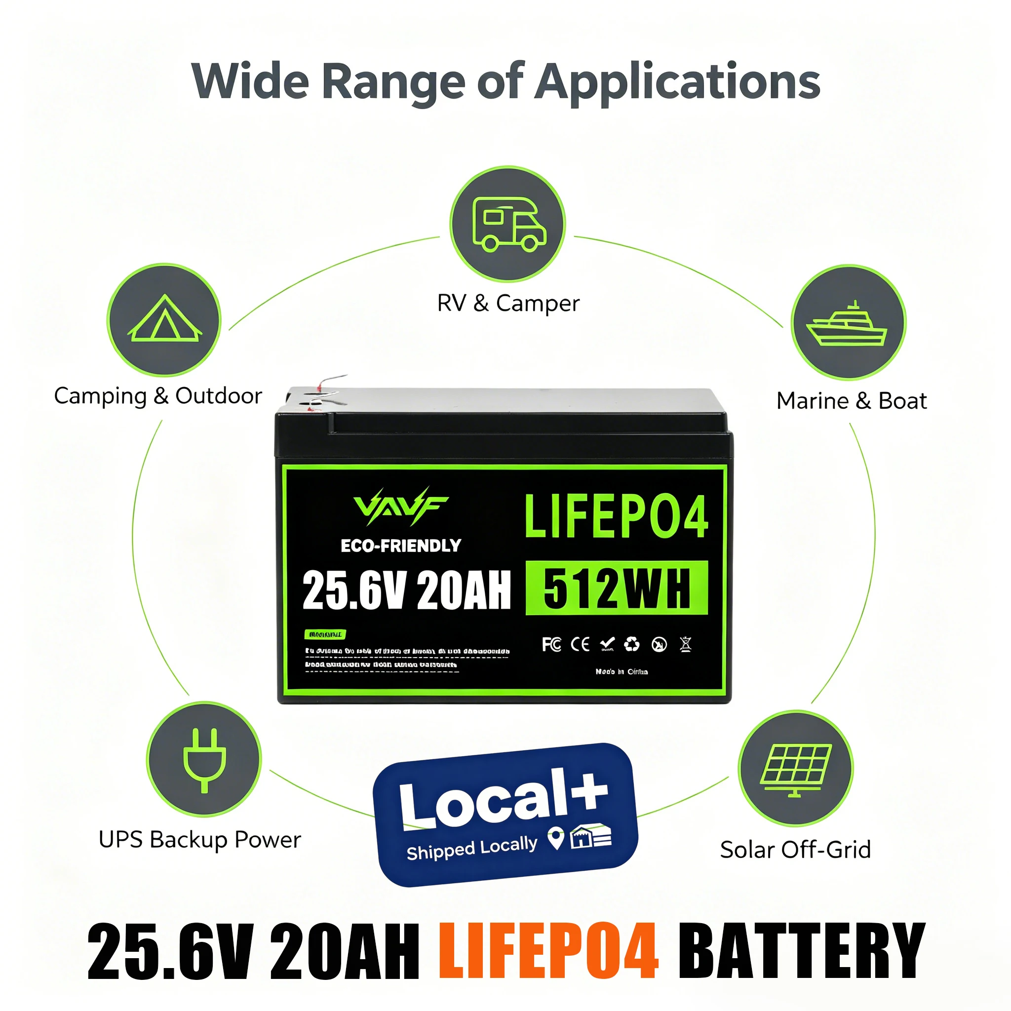 Image of 24V LiFePO4-Akkupack 20000mAh Hochleistungs-Wiederaufladbarer Akku EU-Lagerbestand für Heim-Solar-Backup, Wohnmobil, Outdoor-Arbeitsgeräte, Roboter-Mäher, Notstromversorgung, Versand aus Europa