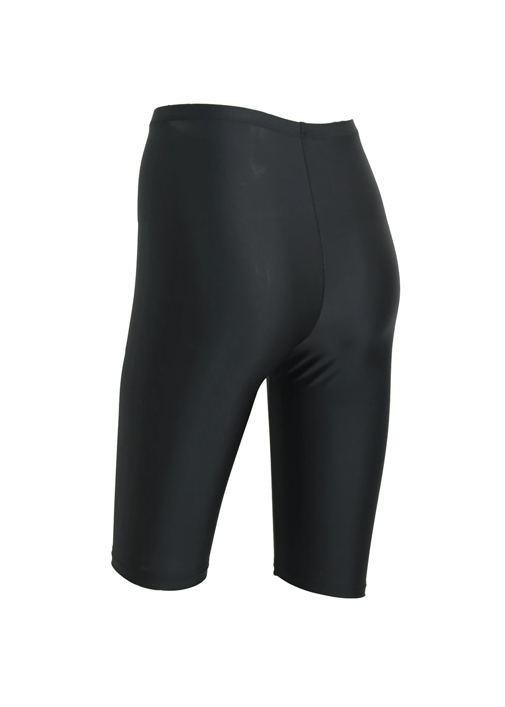 Bermuda feminina speerise de nylon spandex 3/4, comprimento, preto, justa, calções para adulto