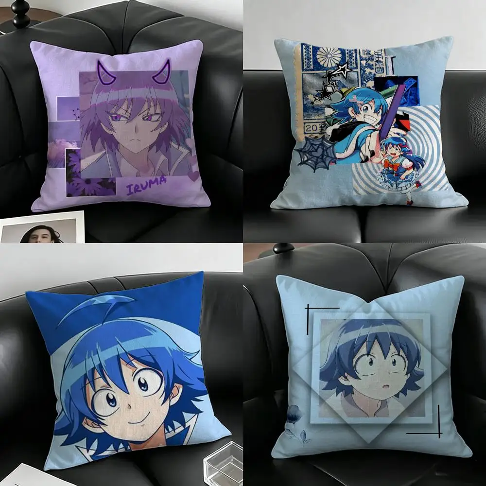 Anime Welcome to Demon School Iruma-kun Cushion Cover Natural Linen Pillowcase Set, All-in-One Decor for Sofa, Bedroom & Chair