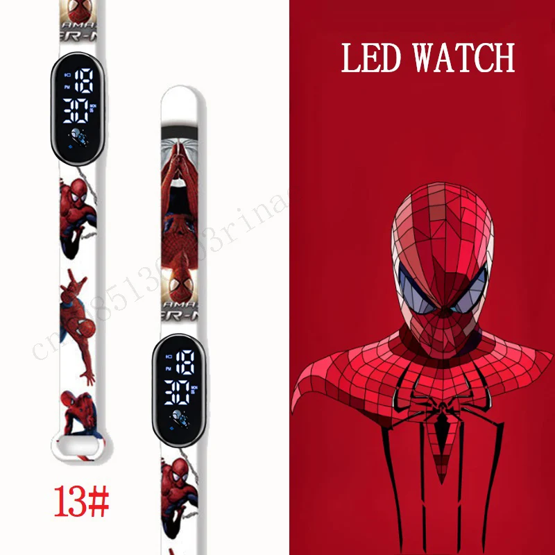 

MINISO Spiderman Kid's Watches Men Sport Wristband Bracelet Waterproof Children Digital Watch Boys LED Clock Gift