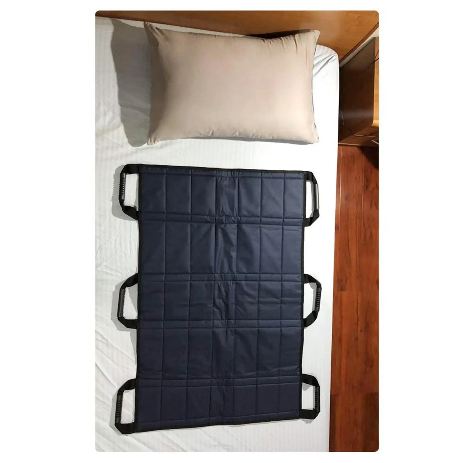 Positioning Bed Pad with Reinforced Handles Patient Sheet Multipurpose Transfer Board for Transferring Lifting Bed Pad Dark Blue