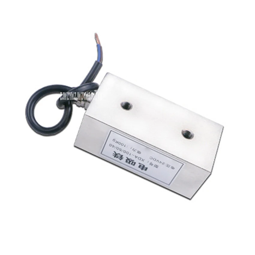 XDA-100/50/40 Red Copper Coil Rectangular Electromagnet Sucked Type Square Electric Magnet Strong Suction 100kg 25W DC12V/ DC24V
