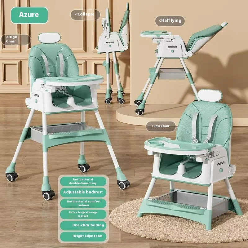 Baby Dining Chair Dining Foldable Portable Household Baby Chair Multifunctional Dining Table and Chair Children Dining Table