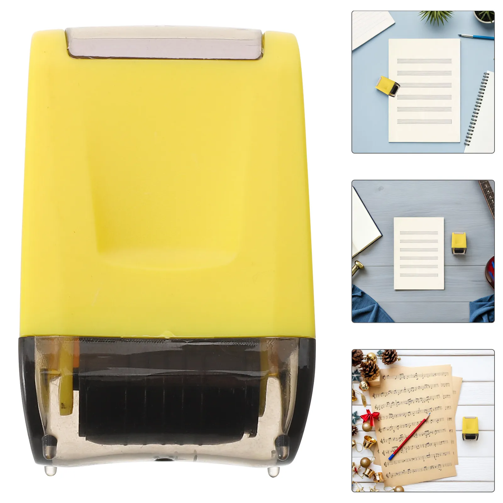 

Music Staff Roller Stamp 5-Line Teacher Stamp Self Inking Quick Staff Line Marker Music Writing Practice Tool Stave Lines Roller