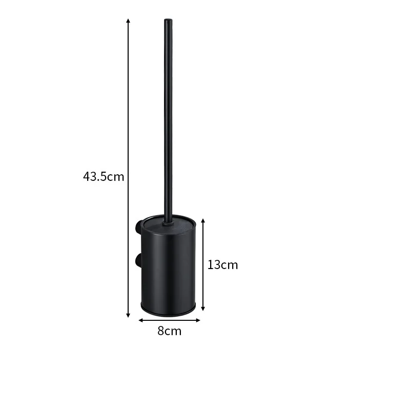 WC 304 Stainless Steel Rose Gold Toilet Brush Wall Mounted Brushed Gold Toilet Brush Holder Gun Grey Toilet Brush Set