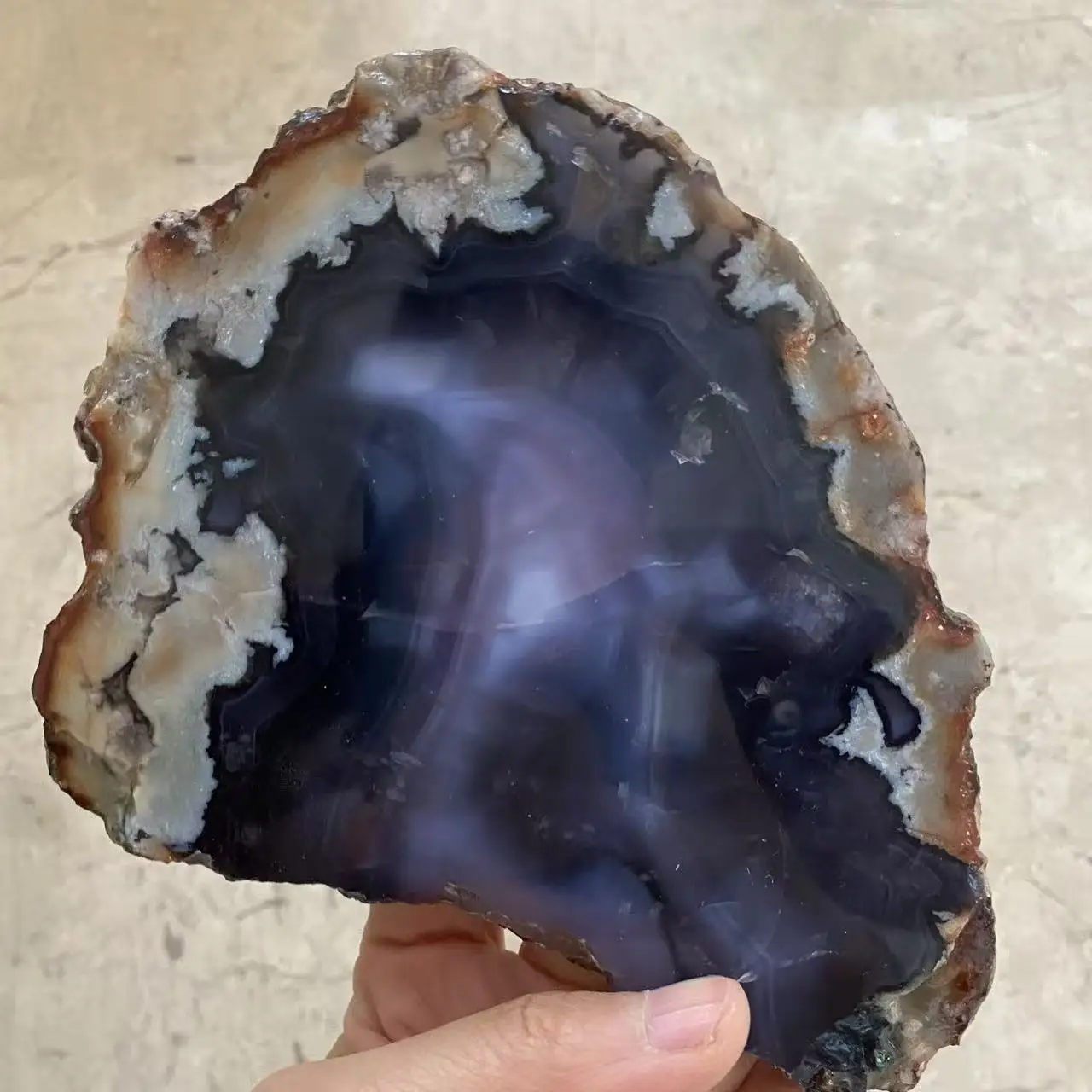 Natural Purple Sakura Agate Crystal Quartz Slice, For Spiritual Healing, Home Decoration, Purification And Meditation Gifts