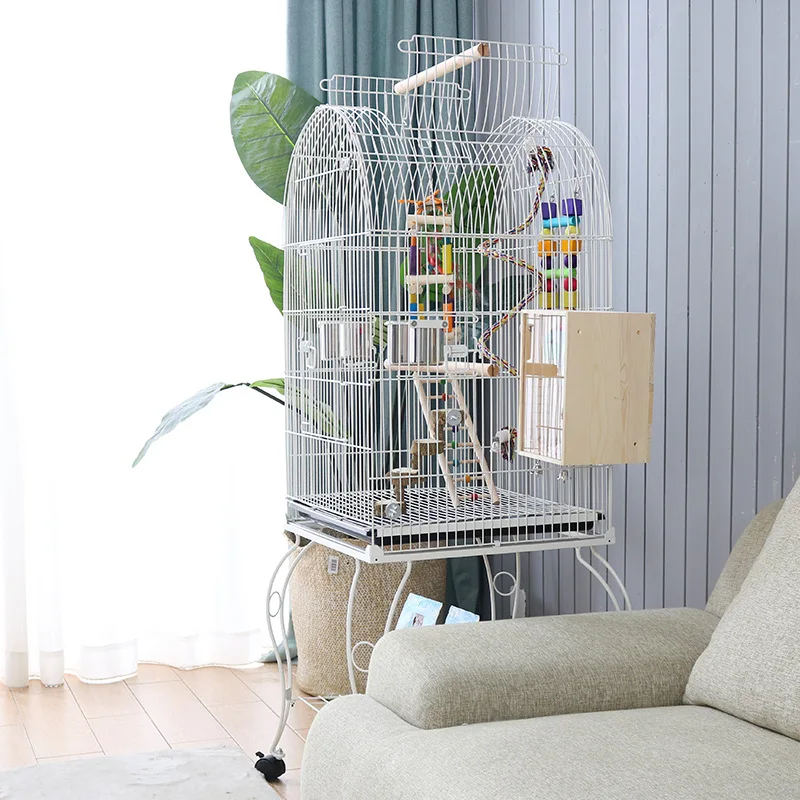 

Wholesale Luxury Large Parrot Cages and Metal Large-sized Villa Bird Cages