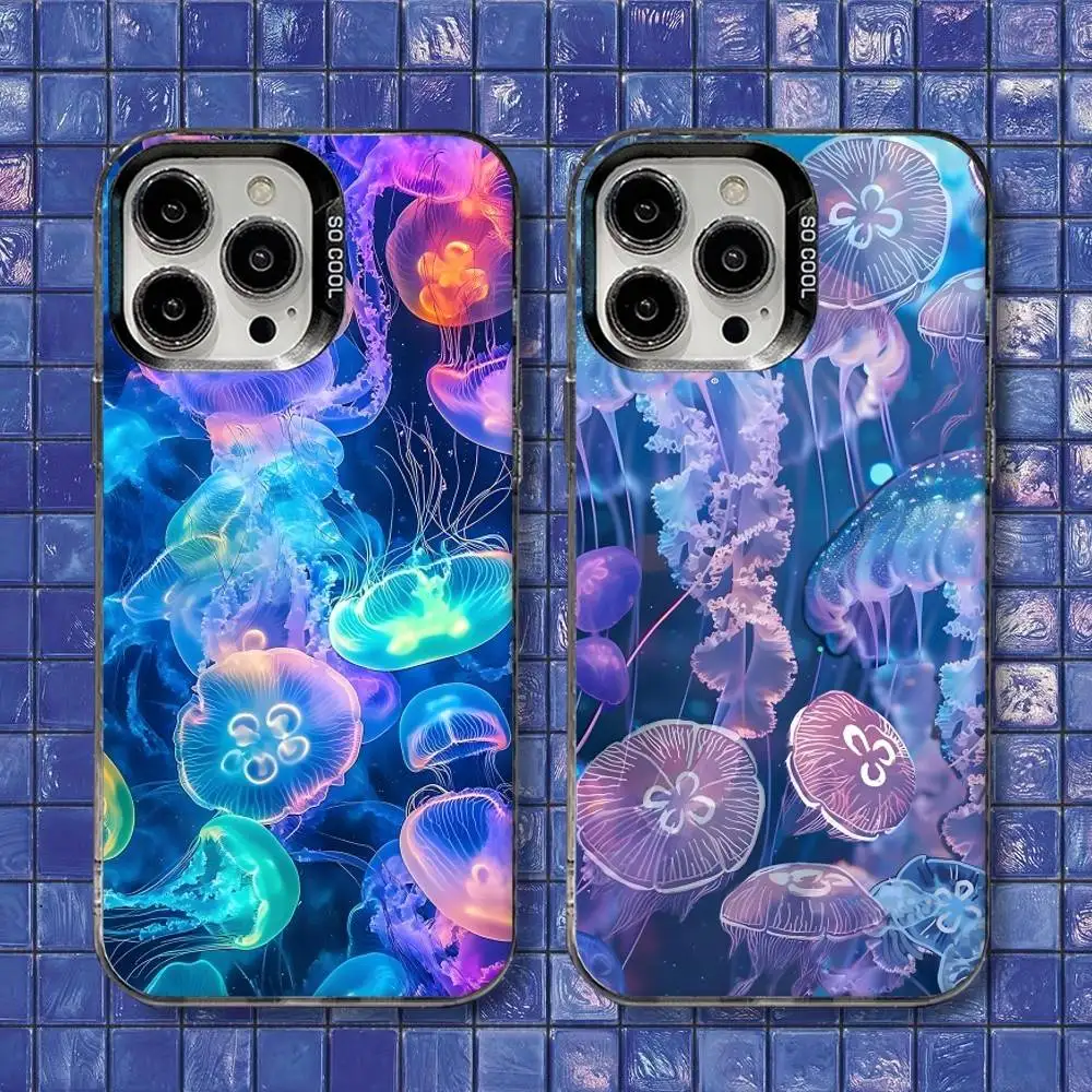 

Jellyfish Sea Ocean Phone Case For iPhone 16,15,14,13,12,11,8,7,Pro,Max,Plus,Mini,XS,SE Shockproof Matte Cover