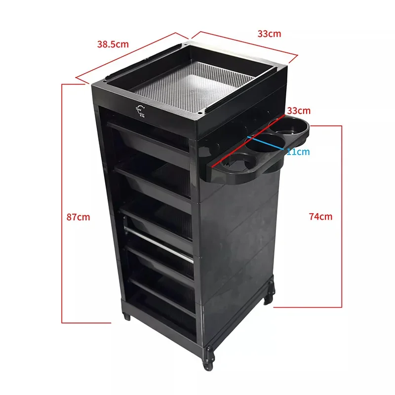 Premium Trendy Style Portable Trolley Elegant Salon Trolley Unique Carrito Auxiliar Para Salón De Belleza Salon Furniture
