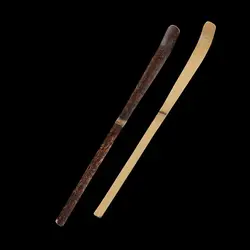 Small Bamboo Tea Sticks Matcha Spoon Black Bamboo Wood Tea Shells Leaf Spatula Handmade Spice Gadget Kitchen Tool Teaware