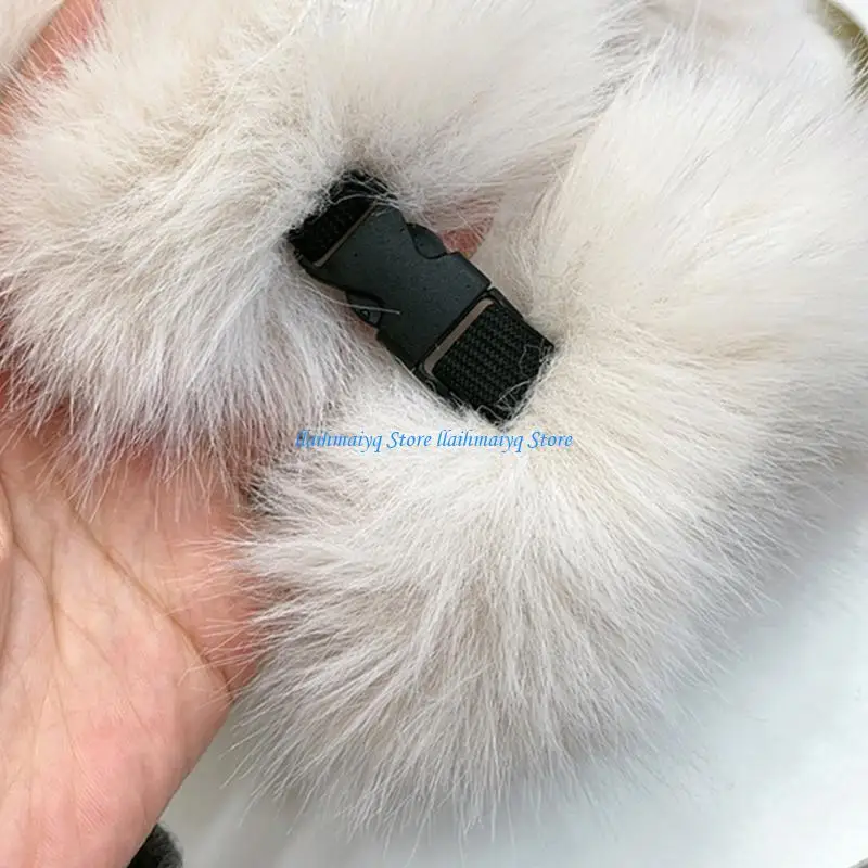 

573B Adjustable Winter Earmuffs Hat with Plush Exterior Providing Superior Warmth Fit Most Adults Head Circumference