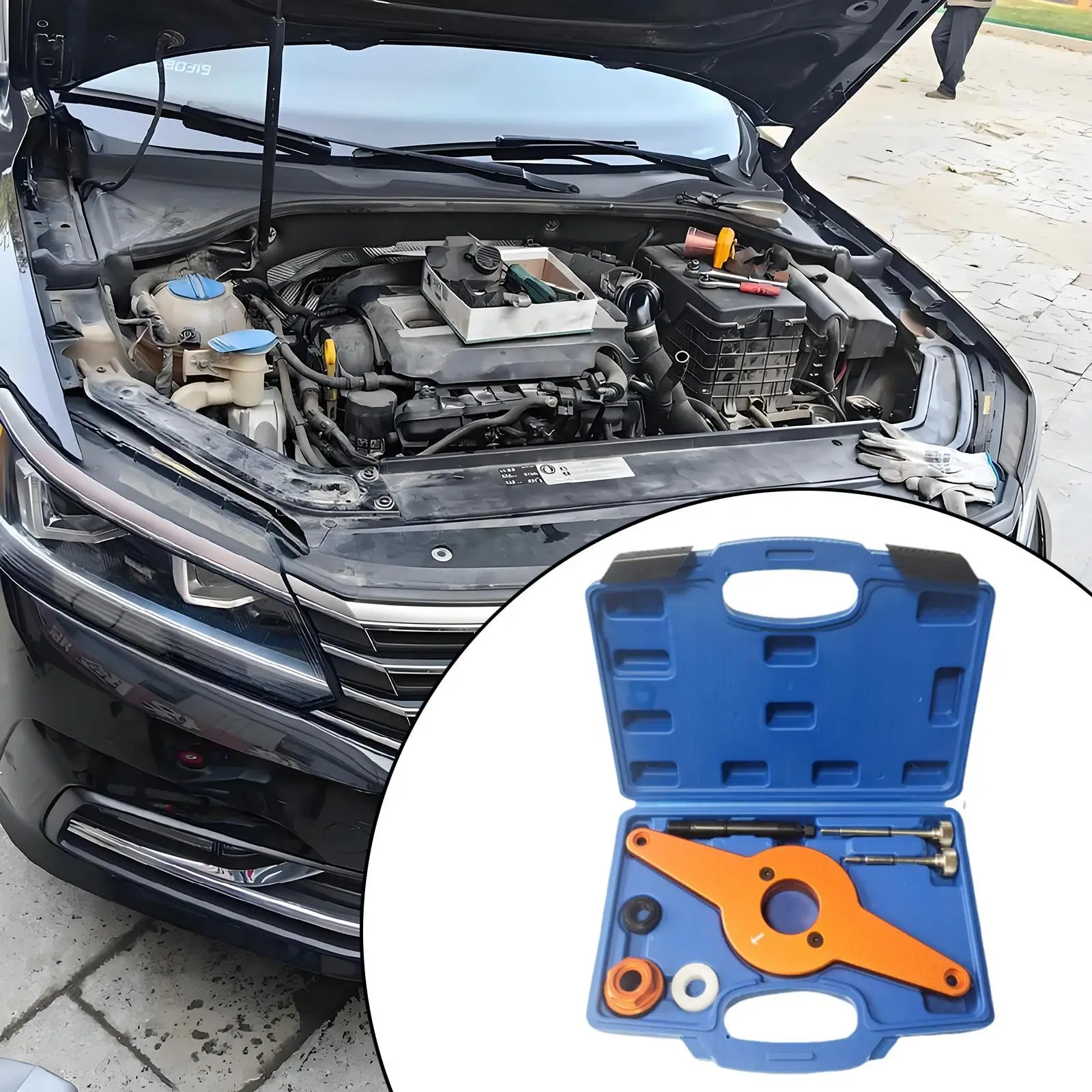 

Engines Vibration Damper Tool Sturdy Compact Engine Repair for VW ea888