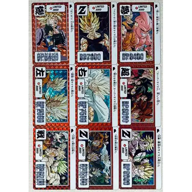 Dragon Ball Collectible Cards Boys Games Toys Table Games Birthday Gifts DIY Anime Trunks Raditz Nami Premium Flash Card 36PC