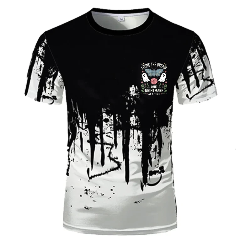 تي شيرت رجالي أسود رمادي طباعة أومبير أحب تصميم اقتباس تحفيزي للتمرين في صالة الألعاب الرياضية الحديدية