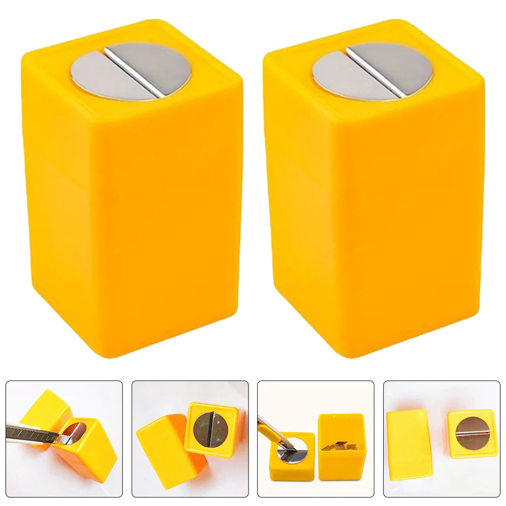 

Built Blade Storage Box Broken Blades Case Distribution Yellow Safety Container