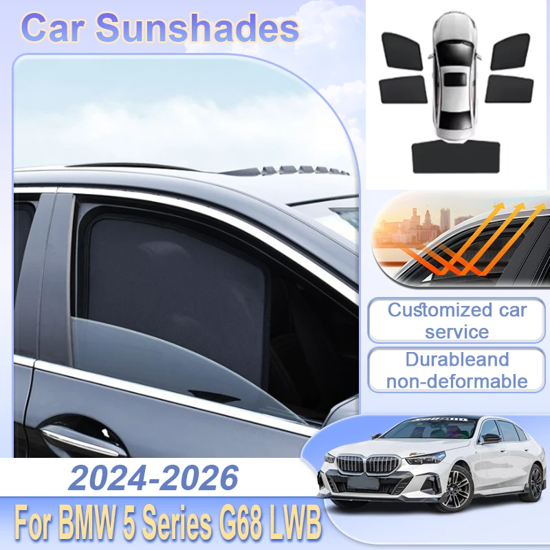 

Magnetic Sun Shade For BMW 5 Series G68 2024 2025 2026 Curtains Window UV Side Protection Sunshade Visor Auto Parts Accessories