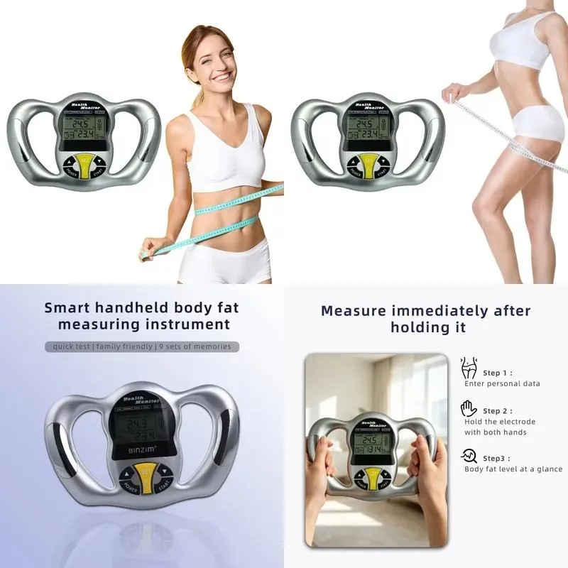 Handheld ABS Battery Powered Home Personal Body Care Body Scale Professional Body Fat Analyzer