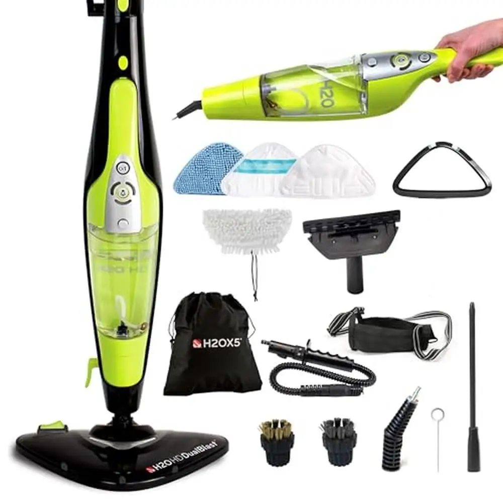 Steam Mop Hardwood Tile Upholstery Cleaner Grout Handheld All in One 5 in 1 Digital Control Powerful Environmentally Friendly