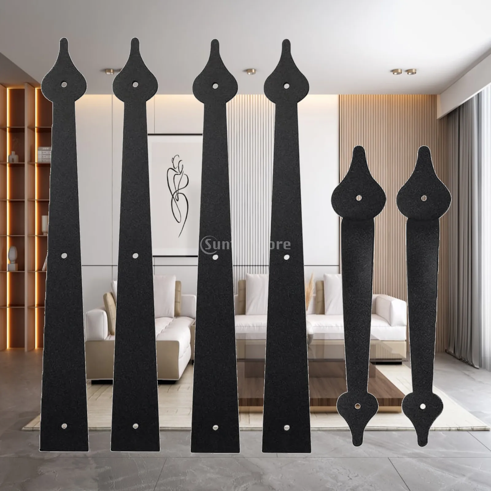 Decorative Hardware Kit Carriage House Garage Door Handle Set Carbon Steel