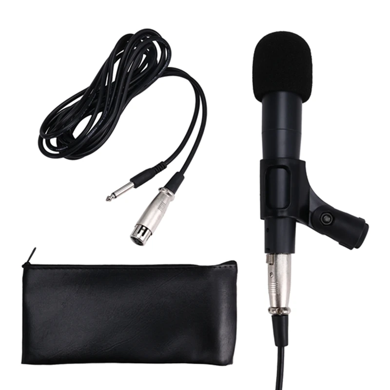 TOP SM57 Mini Dynamic Microphone Stereo Studio Mic KTV Wired Handheld Mic Universal For Cell Phone PC Voice Recording