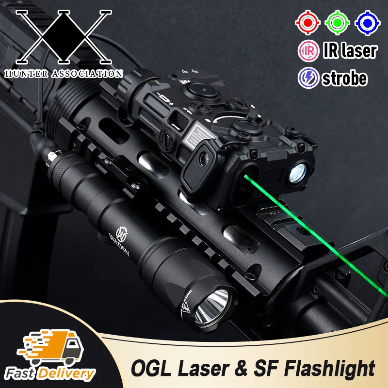 

WADSN Tactical OGL Red Dot Green Blue IR Laser SF M300A M600C Flashlight Strobe LED Light Dual Remote Switch For Hunting Weapon