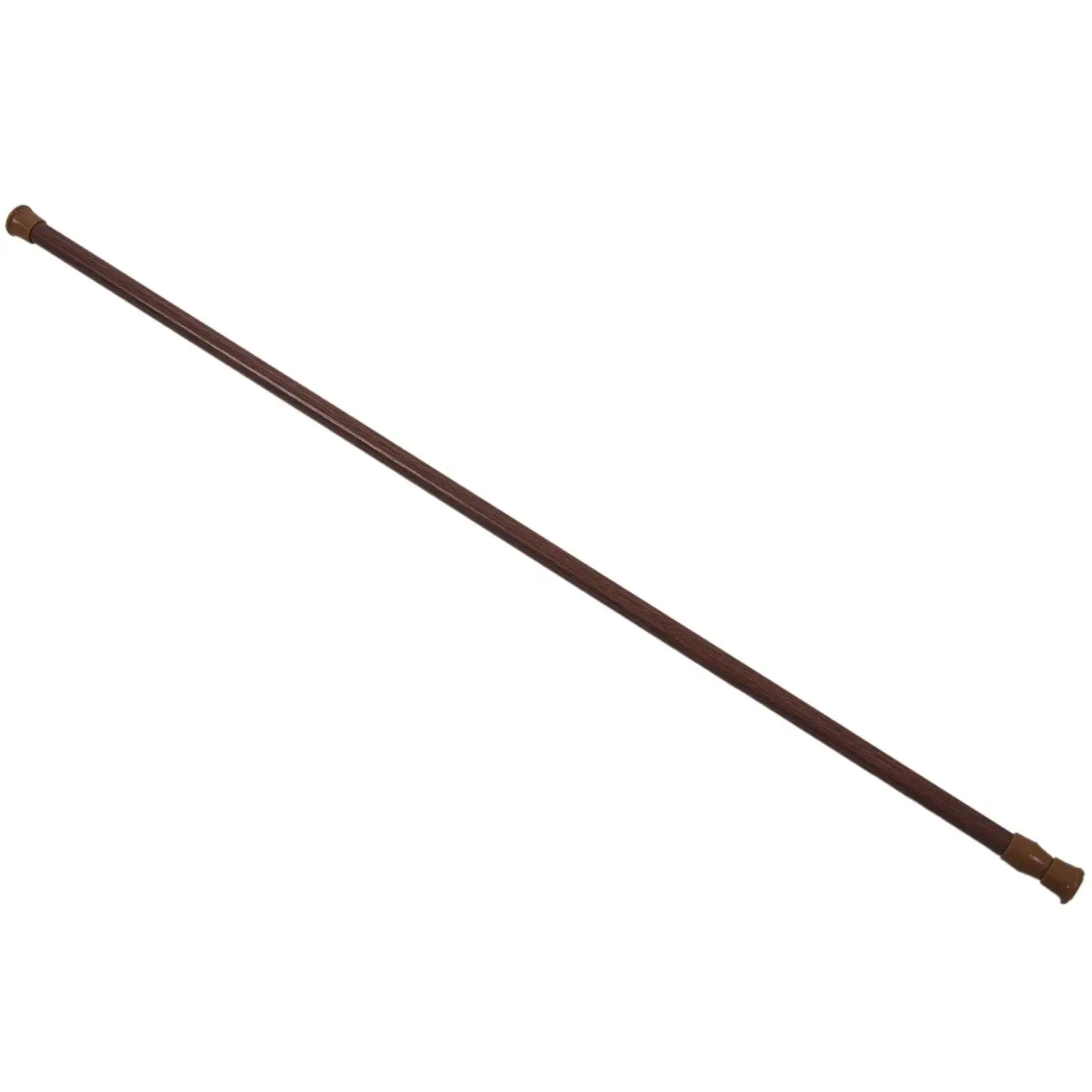 Extendable Telescopic Spring Loaded Net Voile Tension Curtain Rail Pole Rods 70-120cm Wood color