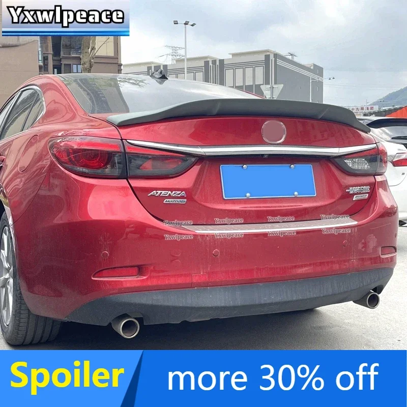 

R Style Real Carbon Fiber Rear Trunk Lip Spoiler Wing Car Accessories For Mazda 6 Atenza 2014 2015 2016 2017 2018 2019