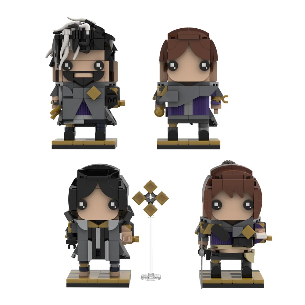 

Конструктор Gobricks MOC The Netherworlds Waiting Room Brickheadz: Модель персонажей Гюстава, Луна, Мэлле, Сиэль. Игрушка-подарок.