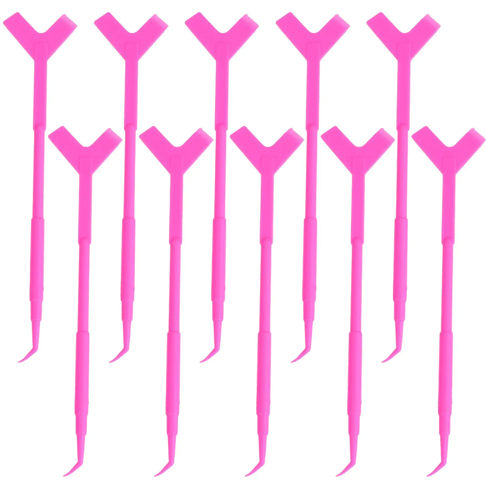 

10 Pcs False Eyelash Y-shaped Brush Lashes Extensions Fake Comb Applicator Tool and Lift Brow Lamination Tools Triple