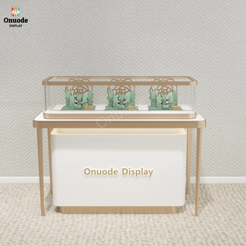 Custom.Custom Luxury Display Glass Showcase Jewelry Display Showcase for Retail Showroom Use